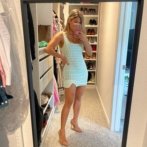 Gingham mint dress